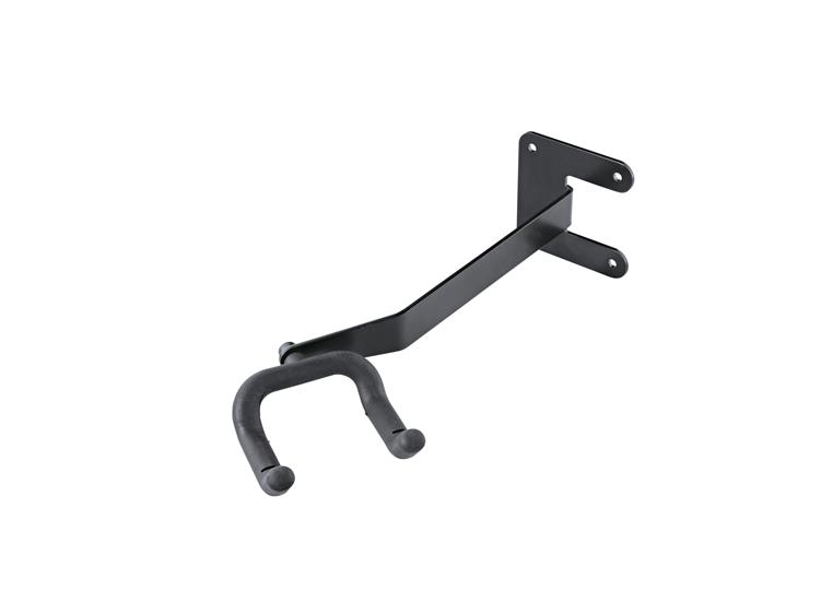 K&M 16235 Guitar wall mount, Black made of sturdy steel. 30° angle access