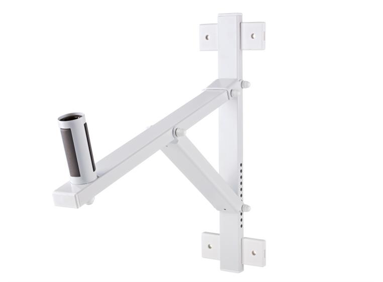 K&M 24110 Speaker wall mount, White Screw-on wall mount, up to 50 kg