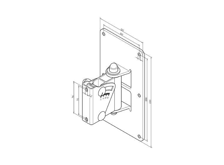 K&M 24481 wall speaker tilt 2. Hvit 