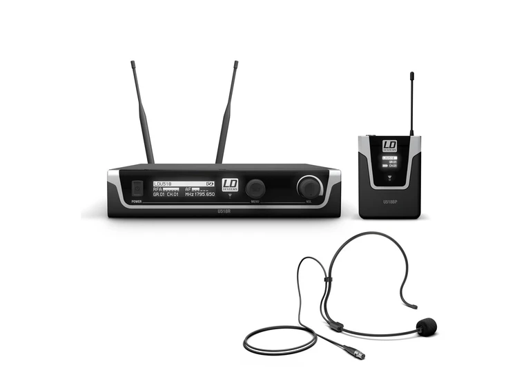 LD Systems U518 BPH Wireless Mic System with Bodypack and Headset 