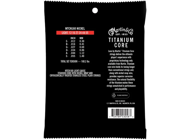 Martin TitaniumCore Light MTCN160 (012-055) 