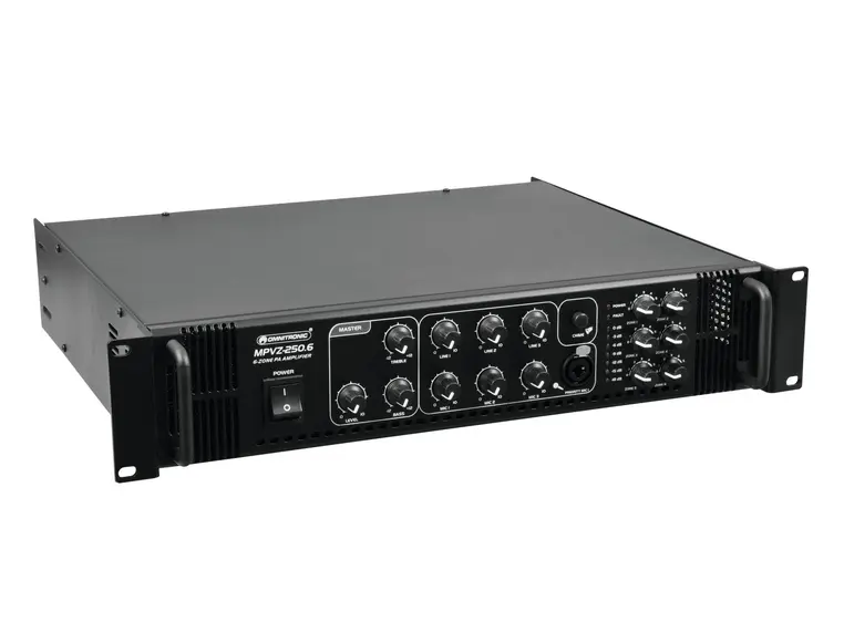OMNITRONIC MPVZ-250.6 PA Amplifier Mixing Amplifier 