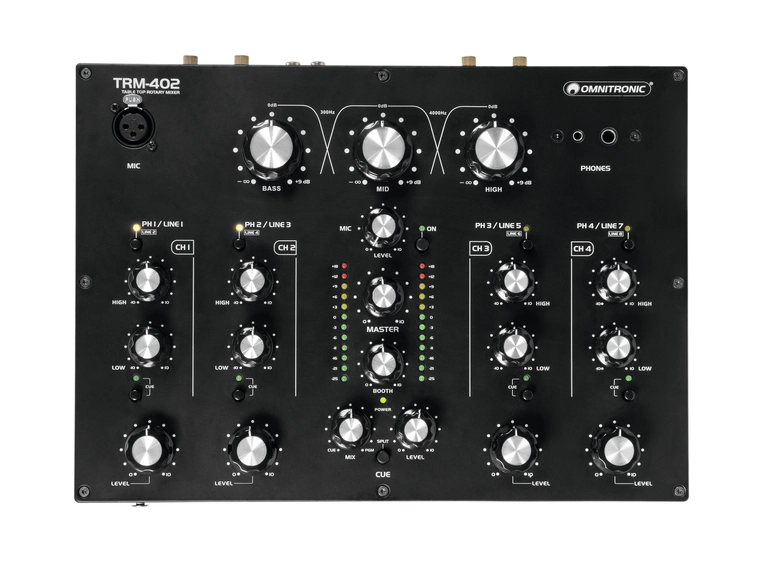 OMNITRONIC TRM-402 4-Channel Rotary Mixer 