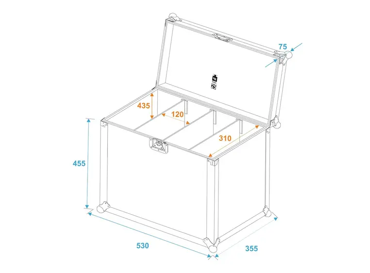 ROADINGER Flightcase 4x SLS size L 
