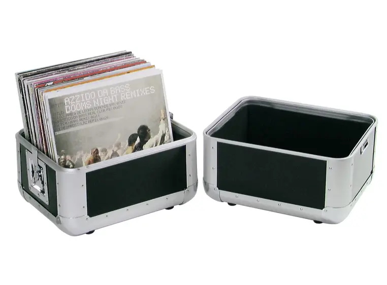 ROADINGER Record case ALU 50/50, rounded, bk 