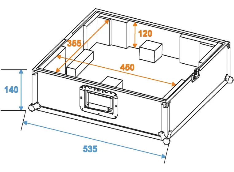 ROADINGER Turntable case tour Pro black -B- 