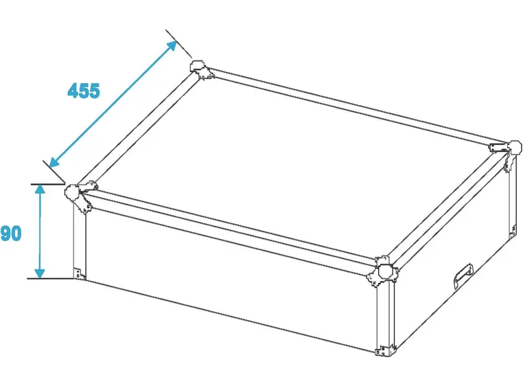 ROADINGER Turntable case tour Pro black -B- 