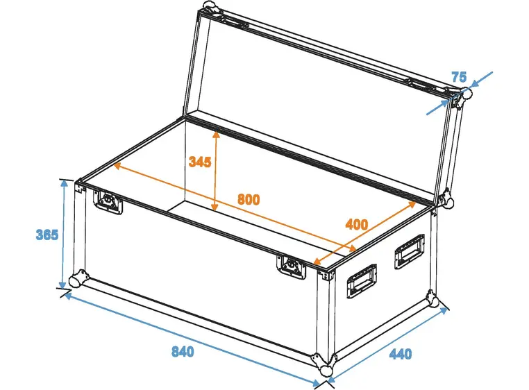 ROADINGER Universal case Profi 80x40x40cm 