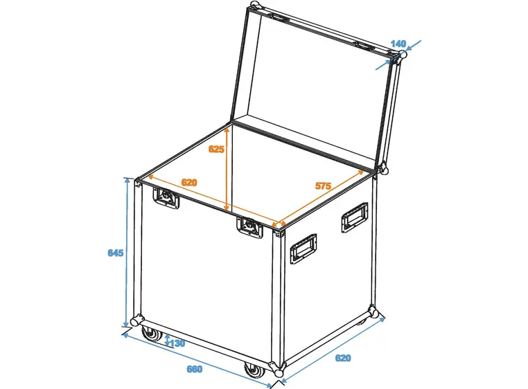 ROADINGER Universal tour case Profi with wheels 60 cm 