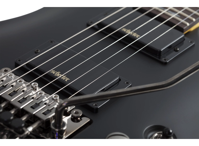 Schecter Demon 6 Floyd Rose Aged Black Satin 