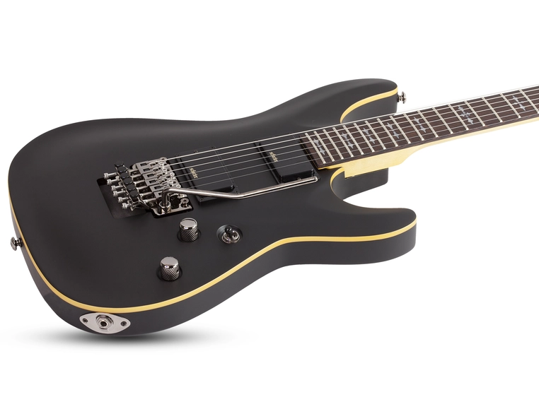 Schecter Demon 6 Floyd Rose Aged Black Satin 
