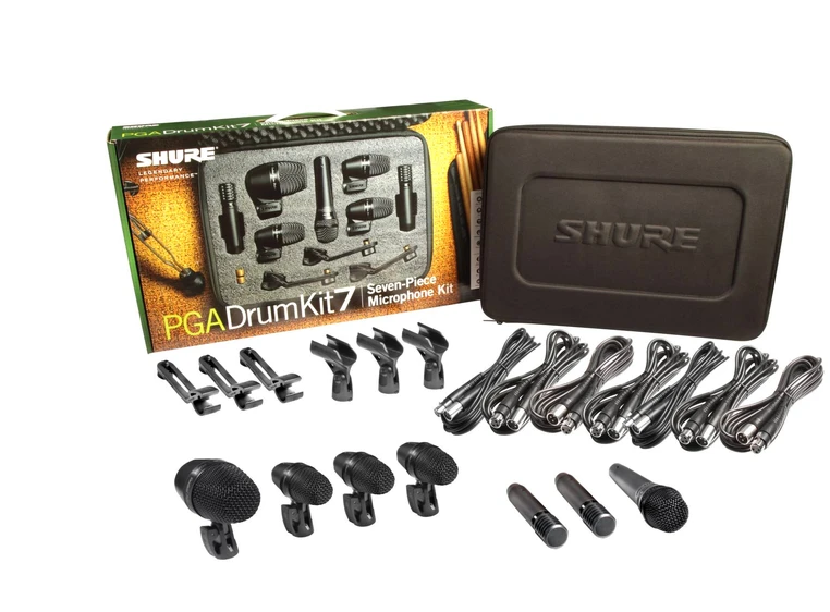 Shure PGADRUMKIT7 trommemikrofonsett med PGA52, 57, 56 X 3, 81 X 2 