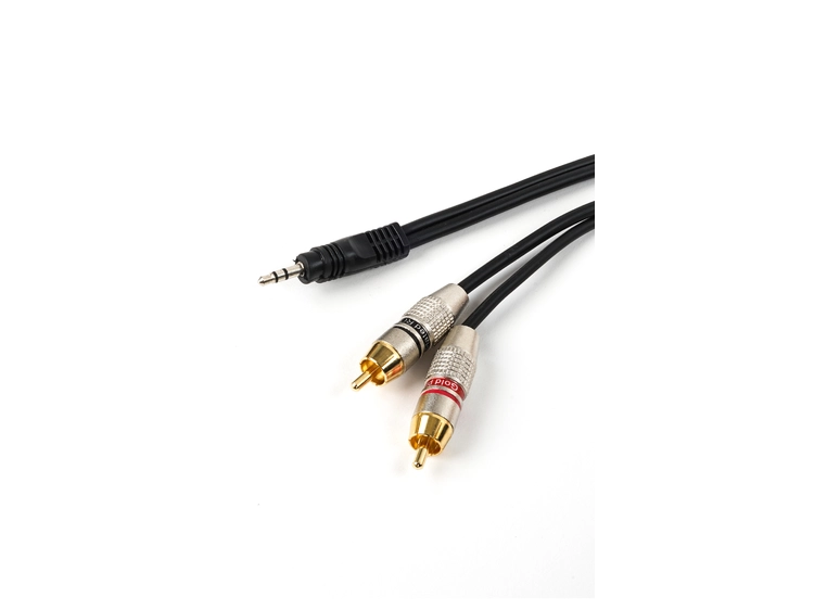 Signalkabel balansert minijack-2x phono 3m 