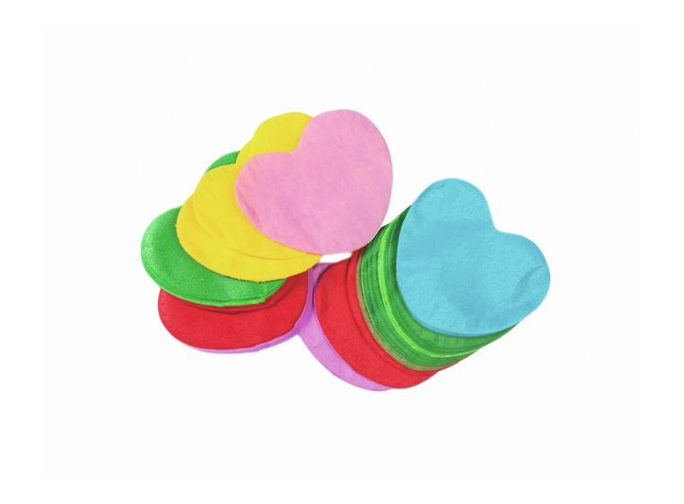 TCM FX Slowfall Konfetti Hjerter 55x55mm, Rød, 1kg 