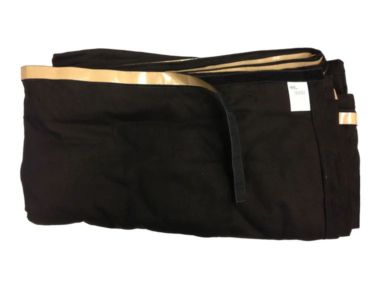 Teppe til scenefront - 2x0,4m Sort, 50% fold 