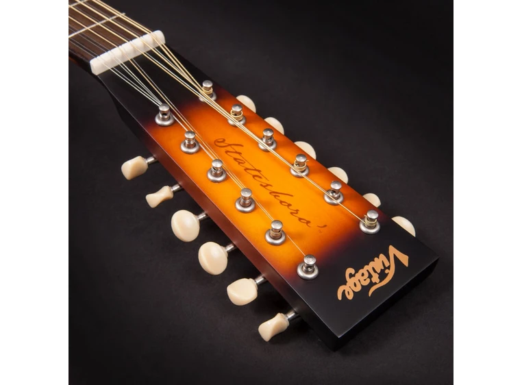 Vintage V500SB-12 "Statesboro" 12 String Satin Antique Burst 