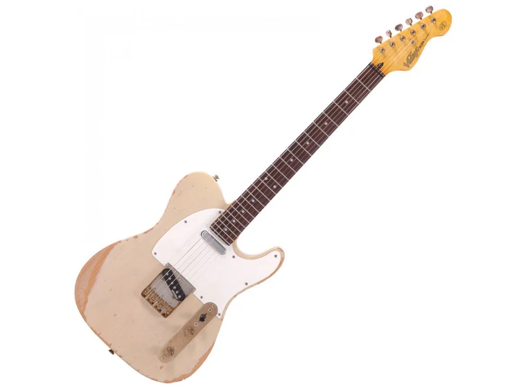 Vintage V62MRAB Electric Guitar Distressed Ash Blonde 