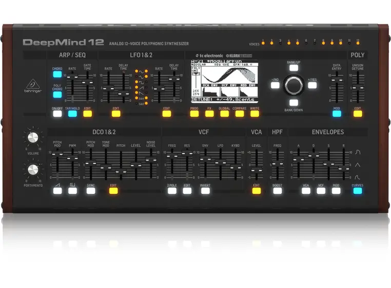 Behringer Deepmind 12D Polyfonisk analog desktop synthesizer Evenstad Musikk
