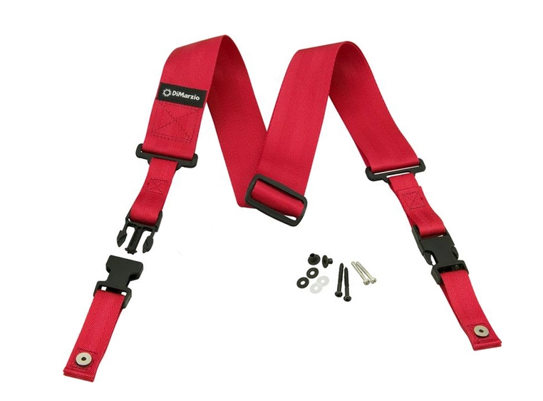 DIMARZIO DD2200RD 2" ClipLock Strap Nylon Red 