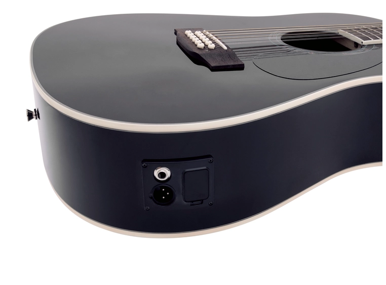 DIMAVERY DR-612 Western guitar 12-string, black 