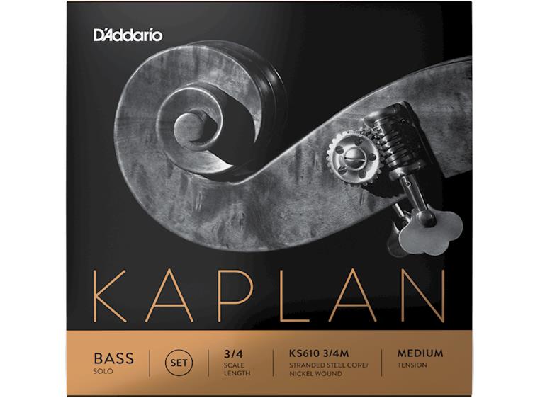 D'Addario KS610 3/4M Bass Strings Kaplan Solo Set 3/4 Medium Tension