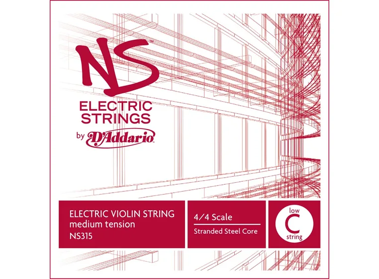 D'Addario NS315 Electric Violin String NS Electric Low C 12.4 