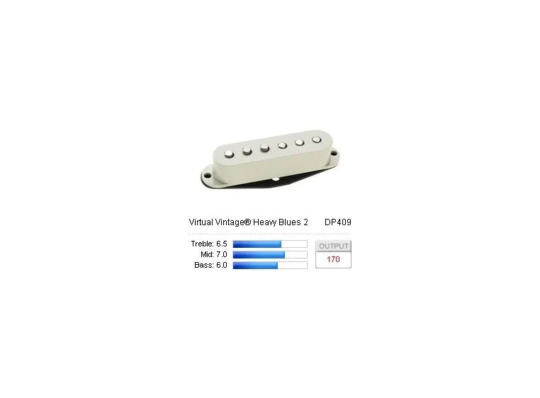 DiMarzio DP409W Pickup Strat Virtual Vintage Heavy Blues2 White 