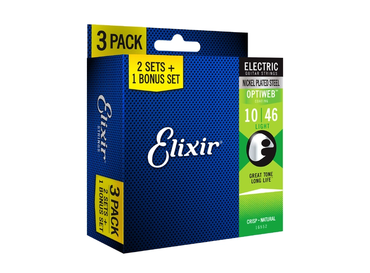 Elixir Optiweb El 3-pack Nickel Plated (010-046) 16552 