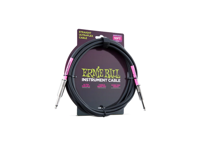 Ernie Ball EB-6048 3m instrumentkabel Svart 