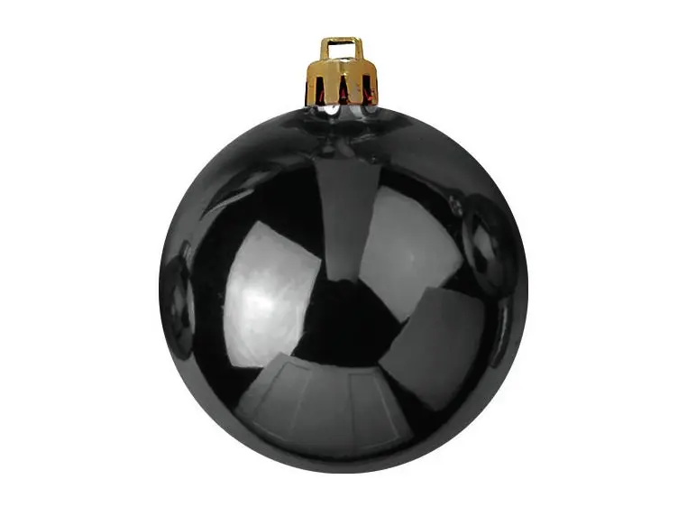 Europalms Deco Ball 10cm, black 4x 