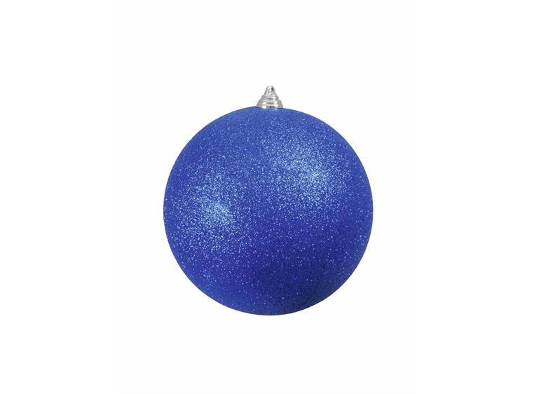 Europalms Julekule 20cm, Blå, glitter