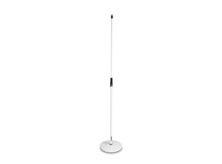 Gravity MS 23 W Microphone Stand with Round Base, White 