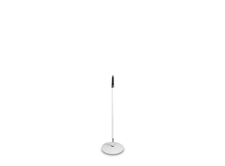 Gravity MS 23 W Microphone Stand with Round Base, White 