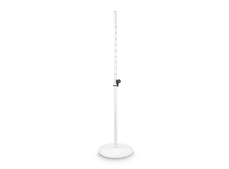 Gravity SSP WB SET 1 W Loudspeaker stand with base and castiron weightplate,white 