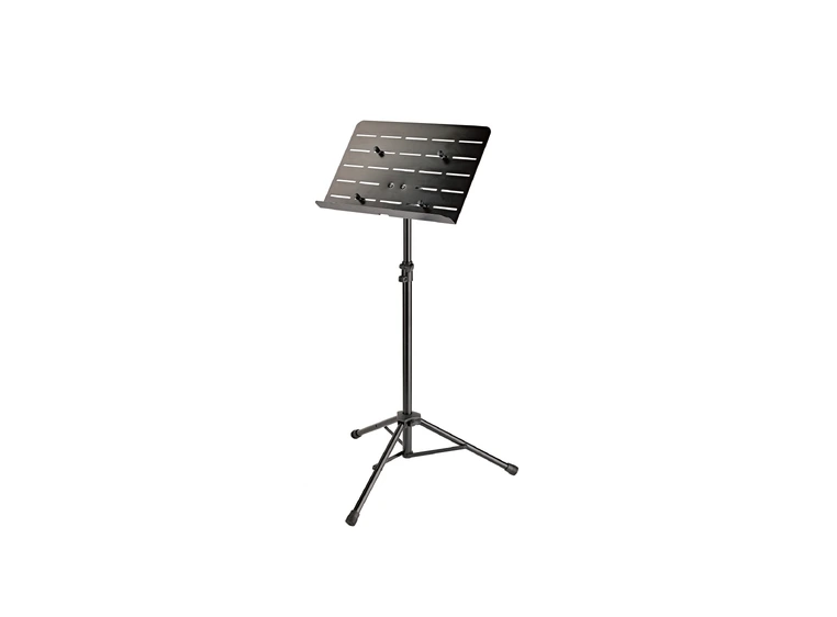 K&M 11965 Orchestra music stand with tablet holder,black steel 
