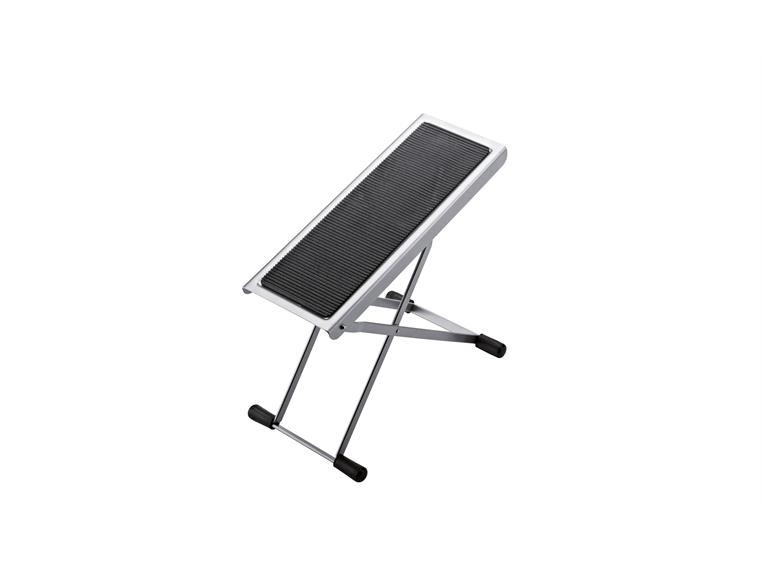 K&M 14670 Footrest, nickel-colored height-adjustable to 6 positions.