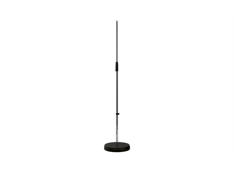 K&M 26000 Microphone stand, Chrome Cast-iron round base, H: 870/1565 mm
