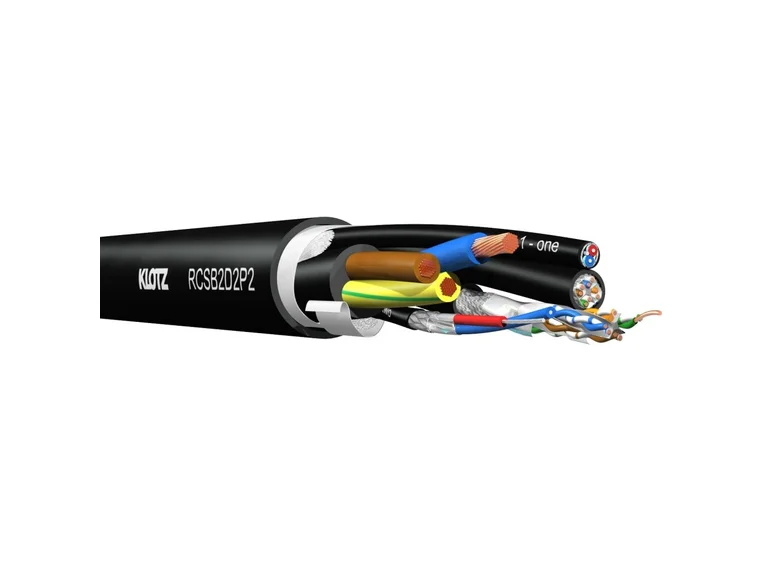 Klotz RCSB2D2P2 hybrid 2 x CAT5e SF/UTP 2 X digital audio power 2,5mm2 *pr m 