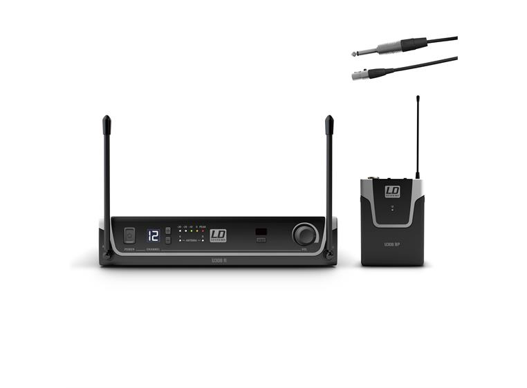 LD Systems U308 BPG Wireless Microphone System with Bodypack and Guitar Cable
