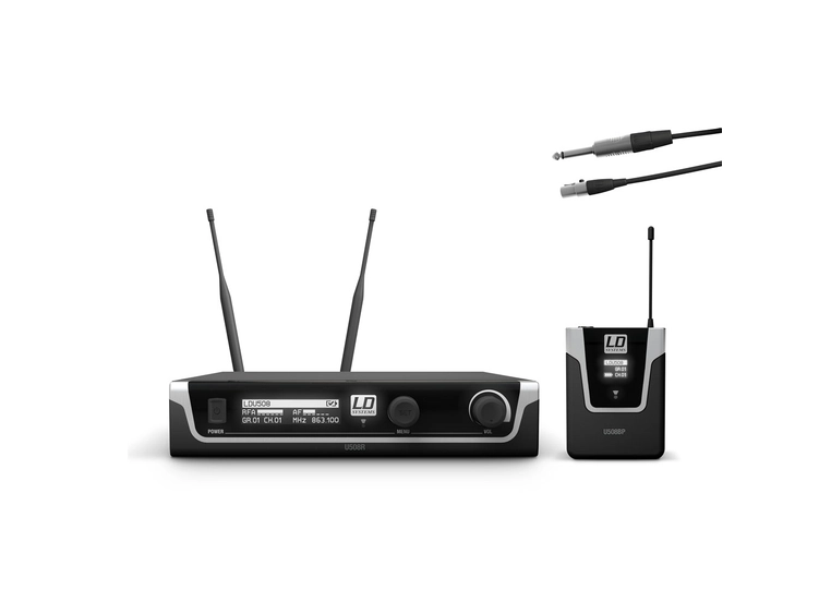 LD Systems U508 BPG trådløst system med lommesender og instrumentkabel 