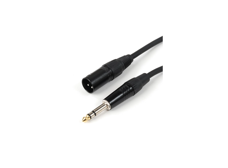 Overgangskabel XLRM - TRS 1m XLR hann til balansert jack 