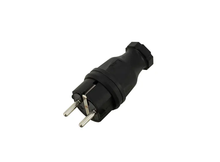 PC ELECTRIC Safety Plug Rubber bk 