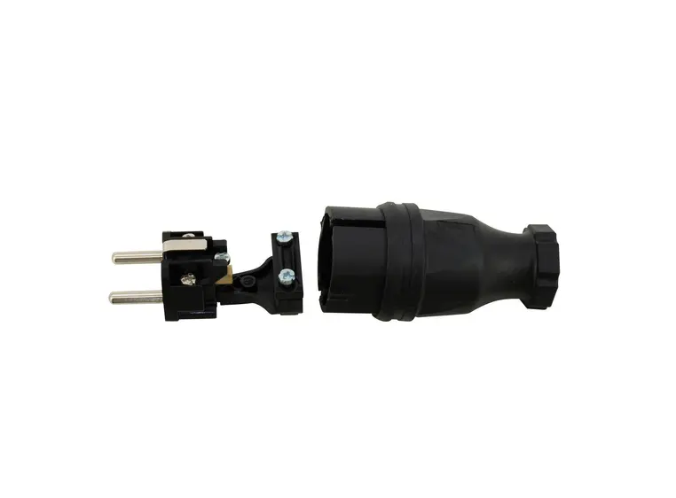 PC ELECTRIC Safety Plug Rubber bk 