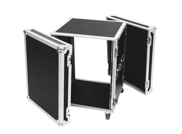 ROADINGER Amplifier rack PR-2, 14U, 47cm wheels 