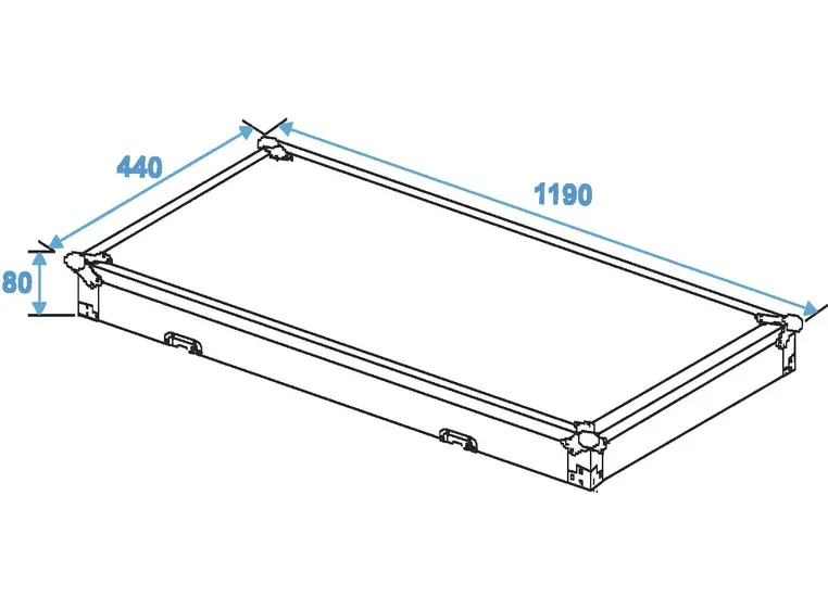 ROADINGER Flightcase 12x LED Bar size L 