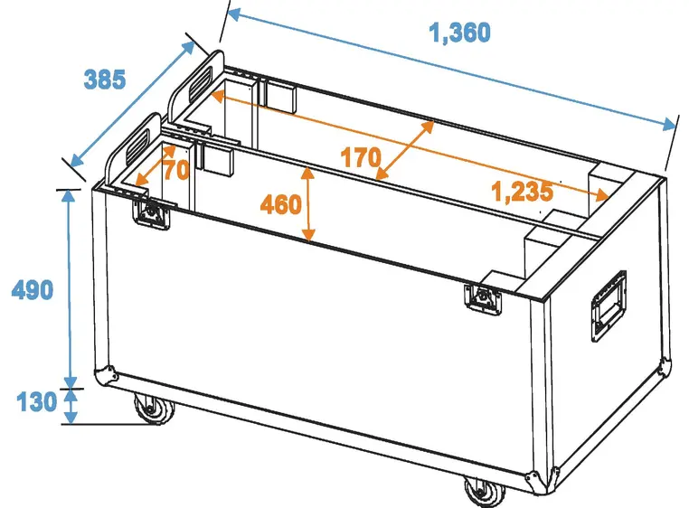 ROADINGER Flightcase 2x LCD ZL50 