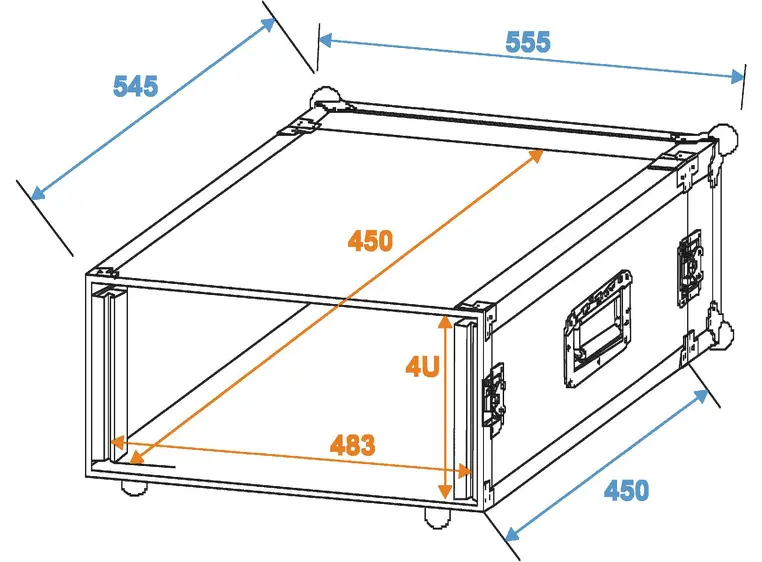 ROADINGER Rack Profi 4U 45cm 