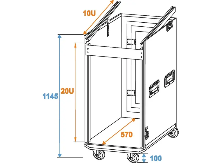 ROADINGER Special combo case Pro, 20U wheels 
