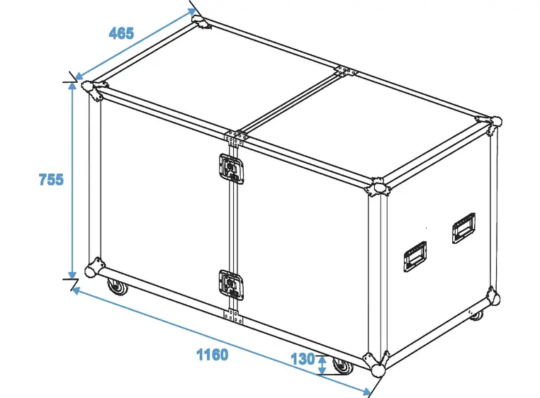 ROADINGER Universal roadie case double drawer DD-2 
