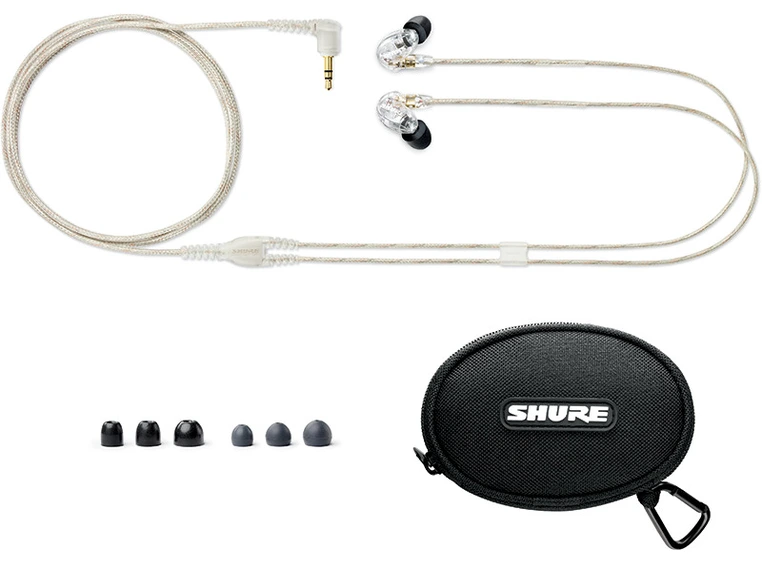 Shure SE215 lydisolerende øreplugger gjennomsiktig (clear) finish